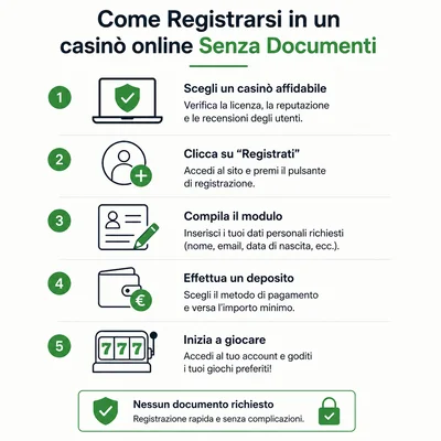 casino senza documenti